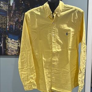Polo by Ralph Lauren Men’s Yellow Button-Down Oxford Shirt